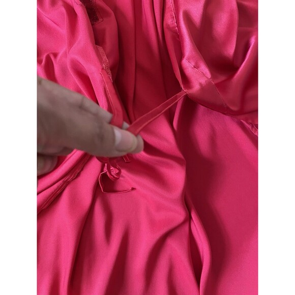 Victoria’s Secret Two Piece Set Nightgown Red Satin Lace Size S/M - Picture 8 of 11